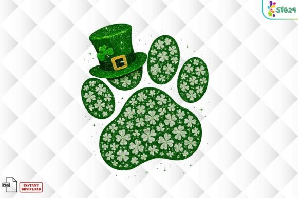 Evaluating the St Patrick Shamrock Paw PNG for Holiday Design Projects
