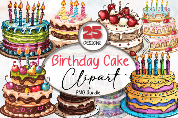 Evaluating the Watercolor Birthday Cake Clipart Bundle for Your Creative Projects