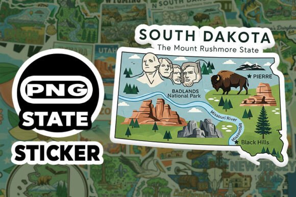 Integrating the South Dakota Sticker PNG State SVG into Your Creative Workflow