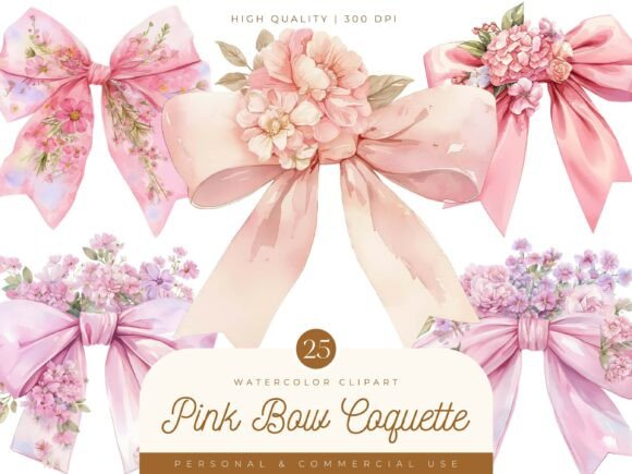 Saddle Up for Sweetness: The Rise of Pink Bow Coquette Clipart in Modern Design