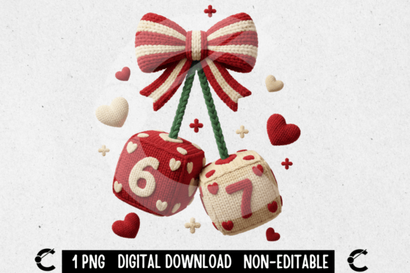 Six Seven Dice Valentine, Faux Crochet: Elevating Your Digital Craft Projects