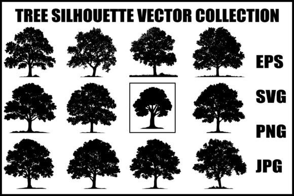 Tree Silhouette Vector Bundle: A Practical Resource for Clean, Scalable Nature Designs