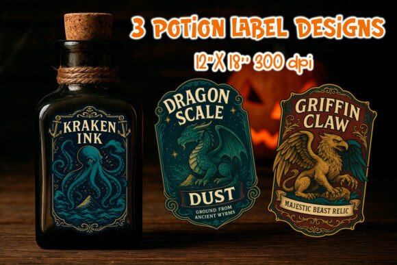 Unleashing Dark Fantasy: A Guide to Using Halloween Potion Label Apothecary PNGs in Your Creative Projects